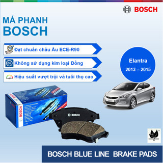 MÁ PHANH TRƯỚC BOSCH BLUE LINE: HYUNDAI ELANTRA ĐỜI XE 2013 ĐẾN 2015