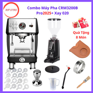 Combo Máy Pha Cafe Gemilai CRM3200B Pro 2025 + Xay 020