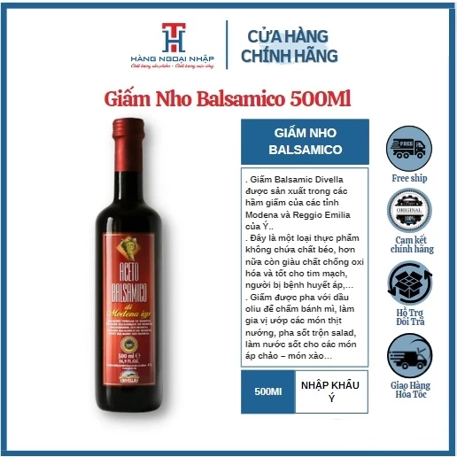 GIẤM BALSAMICO DIVELLA 500ML