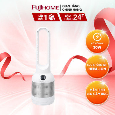 Quạt không cánh lọc không khí HEPA Fujihome BF22-HEPA khử khuẩn Anion +UV, kết nối WIFI -BH 24 tháng