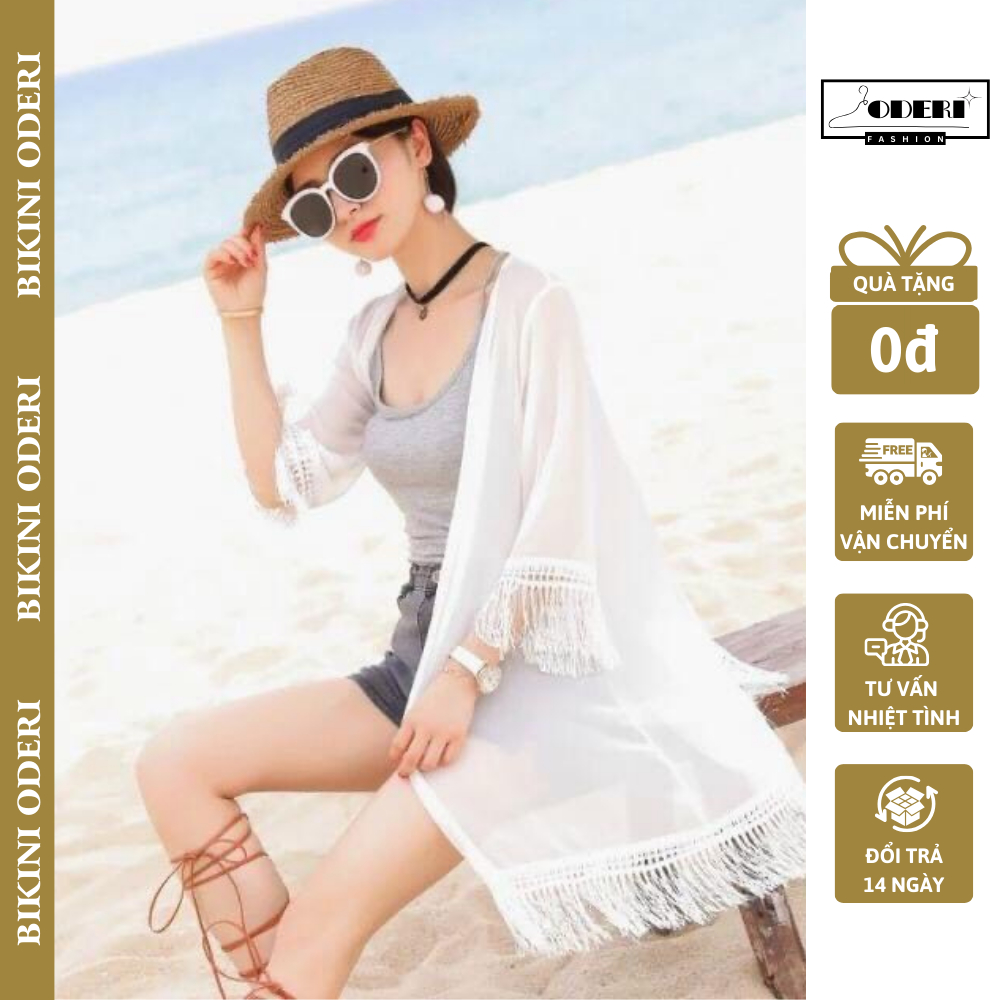Áo Choàng Tua Rua Nữ Đi Biển Ren Đẹp ODERI