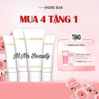 (Mua 4 Tặng 1) Combo 4 Tuýp Sữa Rửa Mặt Hobe Bar 50ml - Tặng 1 Kem Tẩy Lông Hobe Bar- Chăm Sóc Da