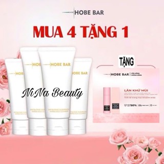 ( Mua 4 Tặng 1) Combo 4 Tuýp Sữa Rửa Mặt Hobe Bar 50ml Tặng 1 Lăn Khử Mùi Hobe 20ml - Chăm Sóc Da