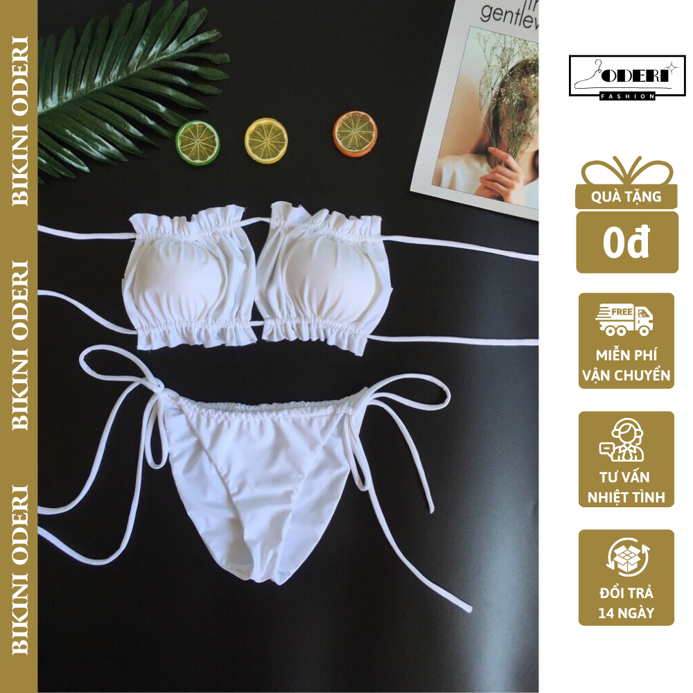 Bikini, Đồ Bơi Đi Biển Hai Mảnh Vuông Ngọc Trinh Quần Tam Giác Secxy ODERI 790