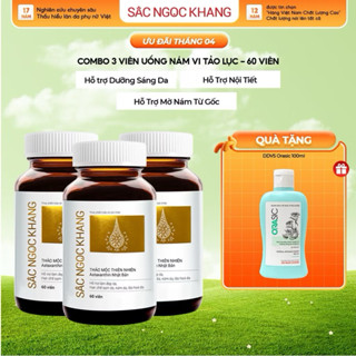 Combo 3 hộp viên uống sắc ngọc khang vi tảo lục Nhật Bản (hộp 60v)