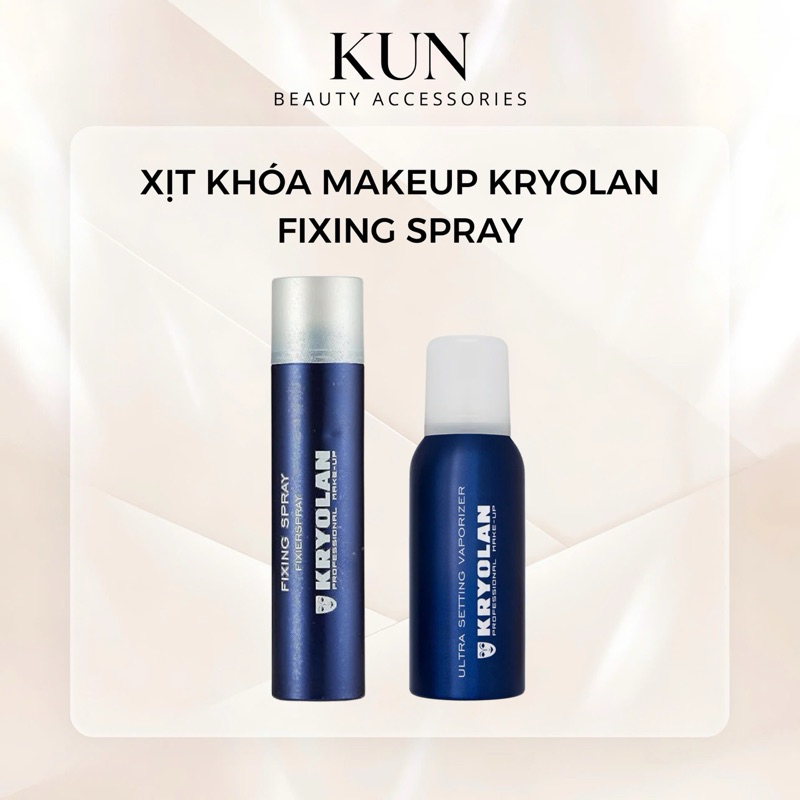 (Cam Kết Chính Hãng)Xịt Khoá Makeup Kryolan giữ nền hiệu quả tối đa không bị trôi nền