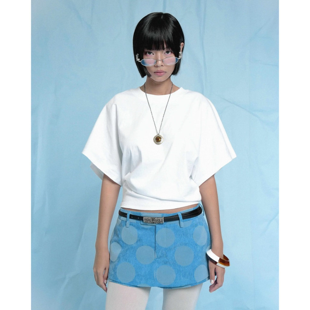 Normallife | TSHIRT 08 | Áo thun dáng basic tay lửng bó eo