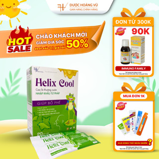 [✨COMBO QUÀ XỊN] Siro ho bổ phế cho bé HELIX COOL (Hộp 20 gói) - Giúp dịu ho, ho khan, ho có đờm, ho do thời tiết