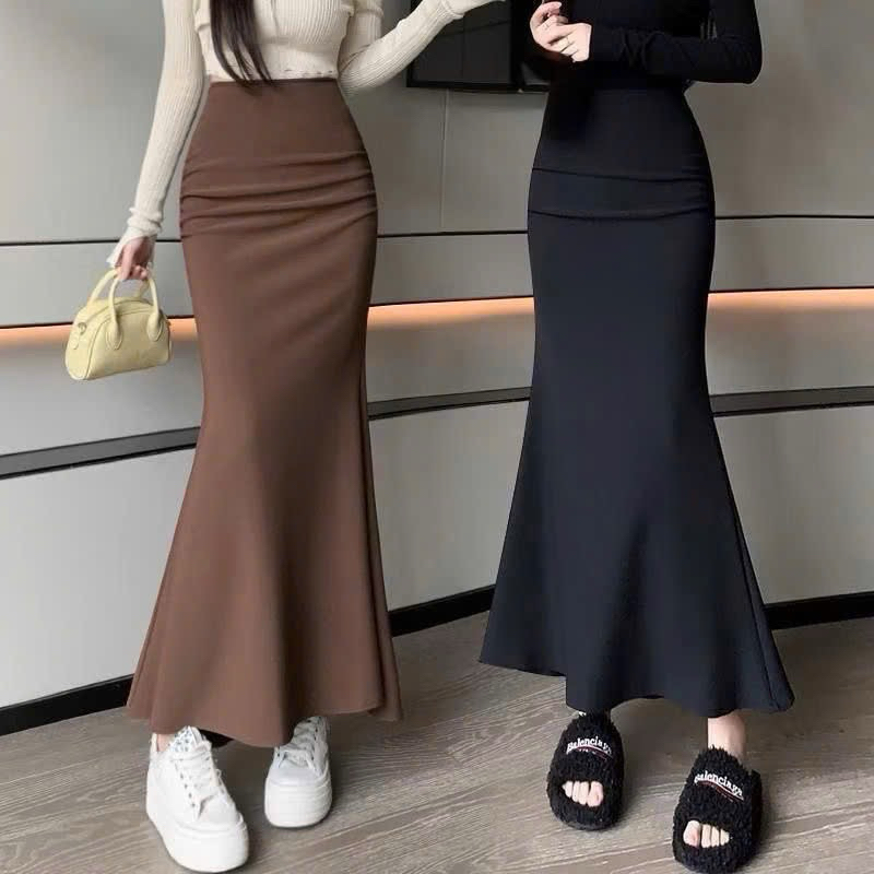 CHÂN VÁY ĐUÔI CÁ DÁNG DÀI CHẤT THUN ÔM BODY MÁT LẠNH SIÊU SANG CV350