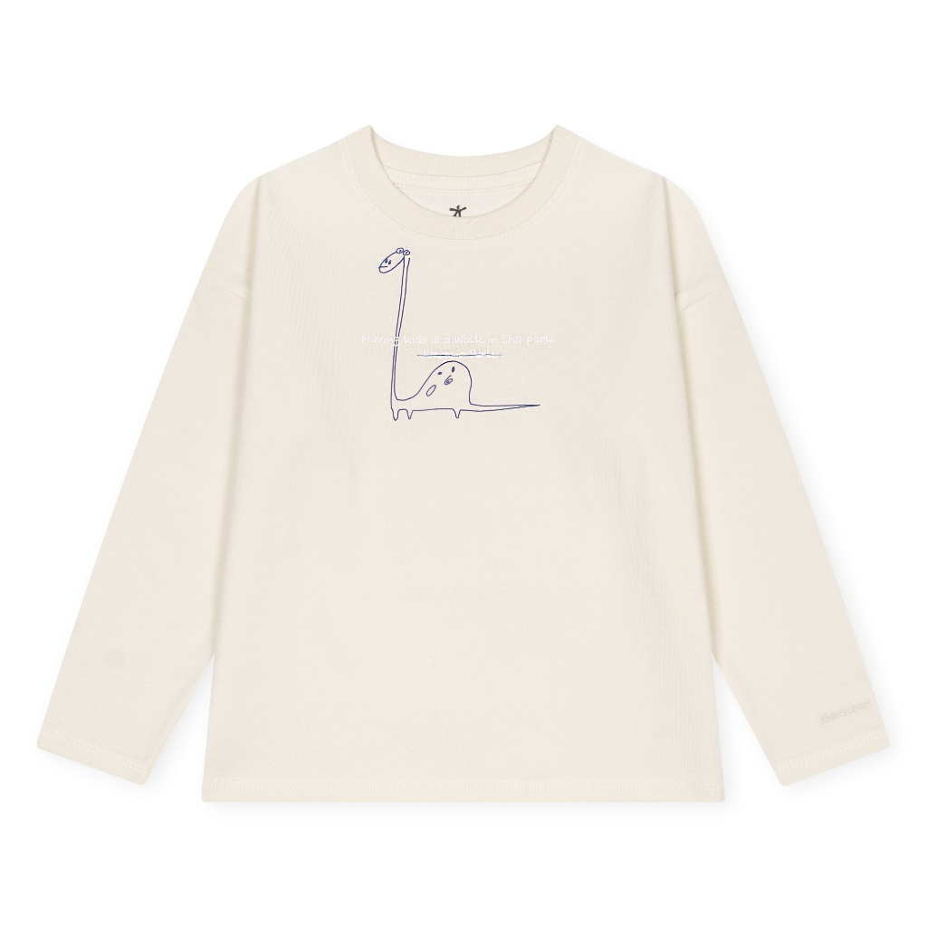 Áo thun trẻ em tay dài BAMBIN 'JURASSIC PARK' - Eggnog