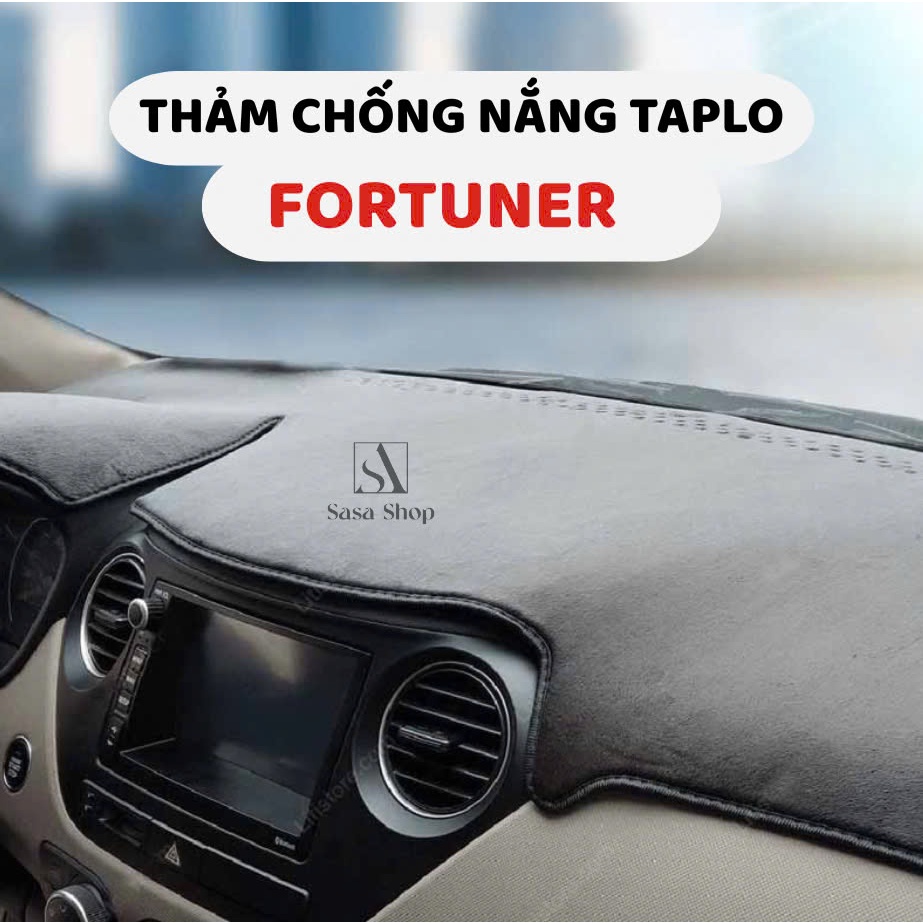 Fortuner, thảm taplo da vân carbon chống nóng toyota Fortuner 2017-2020