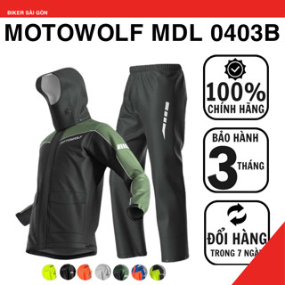  Áo Mưa Bộ Motowolf MDL0403B Đen Tích Hợp Bọc Giày Đi Mưa - Biker Sài Gòn 
