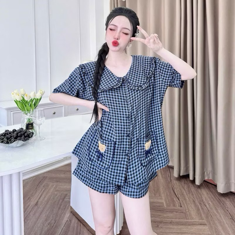 (Bigsize 50-100kg) Bộ ngủ Bigsize phối cao cấp - đơn giản, sang trọng, fashion