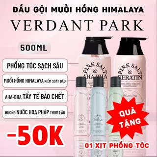 Bộ Dầu Gội Xả VERDANT PARK 500ml Phồng Tóc Hết Ngứa, Hết Bết Dính Tóc Bồng Bềnh Tức Thì