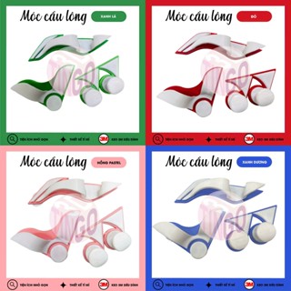 (màu thường) Móc treo vợt cầu lông in 3D YoNeX, LiNinG, VicToR nguyên khối chắc chắn