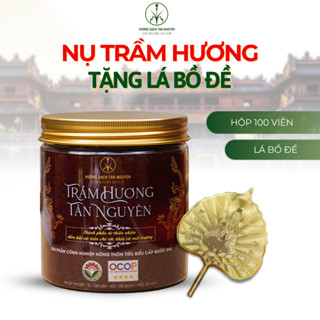 [TẶNG LÁ BỒ ĐỀ] Nụ trầm Tân Nguyên, Hộp 100 viên, Trầm Sạch Huế Nguyên Chất Tự Nhiên OCOP 4 Sao - Thơm Tự Nhiên, Thư Giã