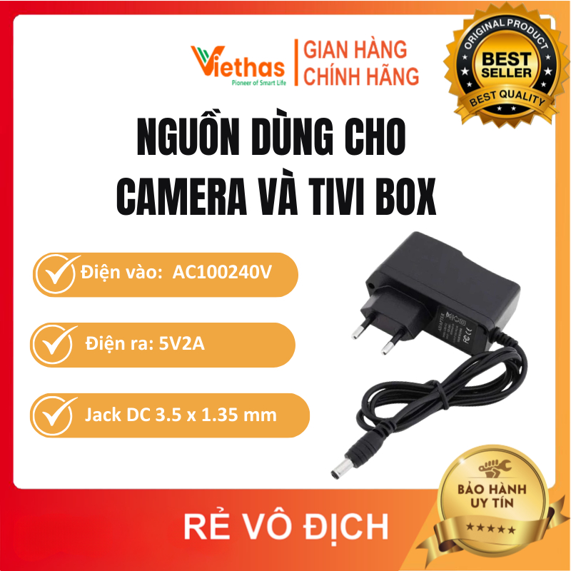 Nguồn 5V - 2A dùng cho camera và Tivi Box