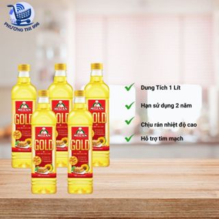 [ combo 5 chai ] Dầu ăn Meizan Gold chai 1 lít- Hạn sử dụng 2 năm