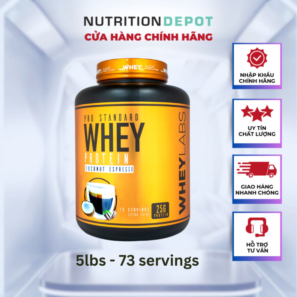 Sữa tăng cơ Whey Protein Wheylabs Pro Standard 2.3kg - Nutrition Depot Vietnam