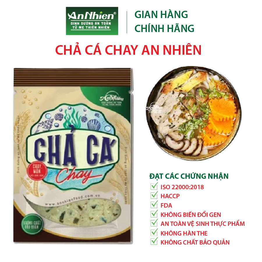 Chả Cá Chay An Nhiên 500gThực Phẩm Chay Dinh Dưỡng, Thuần Chay Healthy