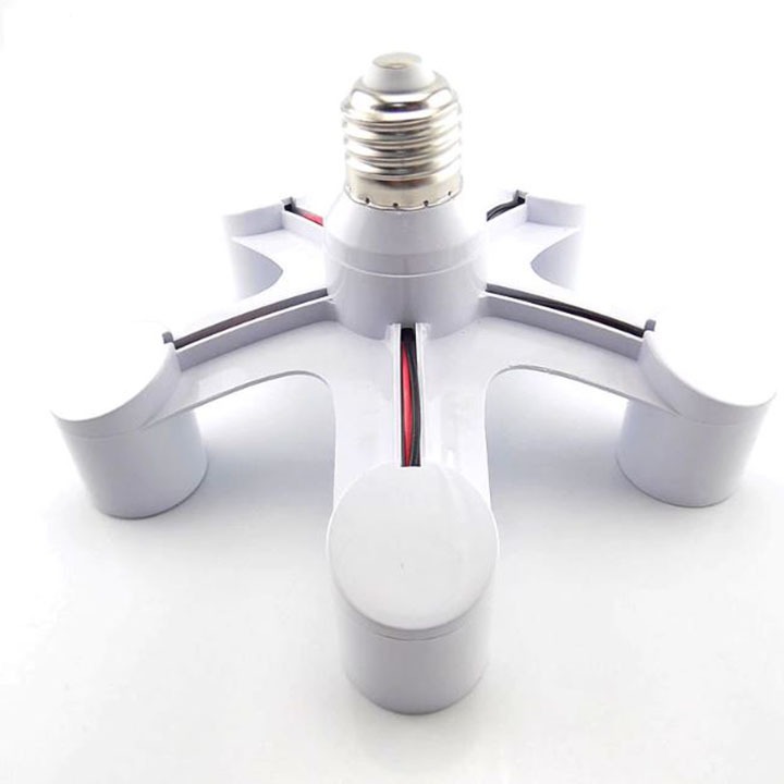 Đầu chia đui xoáy E27, biến 1 đèn thành 3-4-5 bóng, tiện lợi tức thì, dễ sử dụng