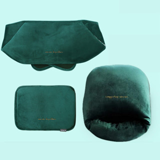  Phụ kiện Ủ chân - Đai bụng - Bao xỏ tay dùng kèm Túi Sưởi chất liệu nhung Xanh Hồng mềm mại 
