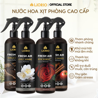 Nước hoa xịt phòng Liorio Fresh Air cao cấp giúp thơm phòng - khử mùi, thư giãn, hỗ trợ đuổi muỗi