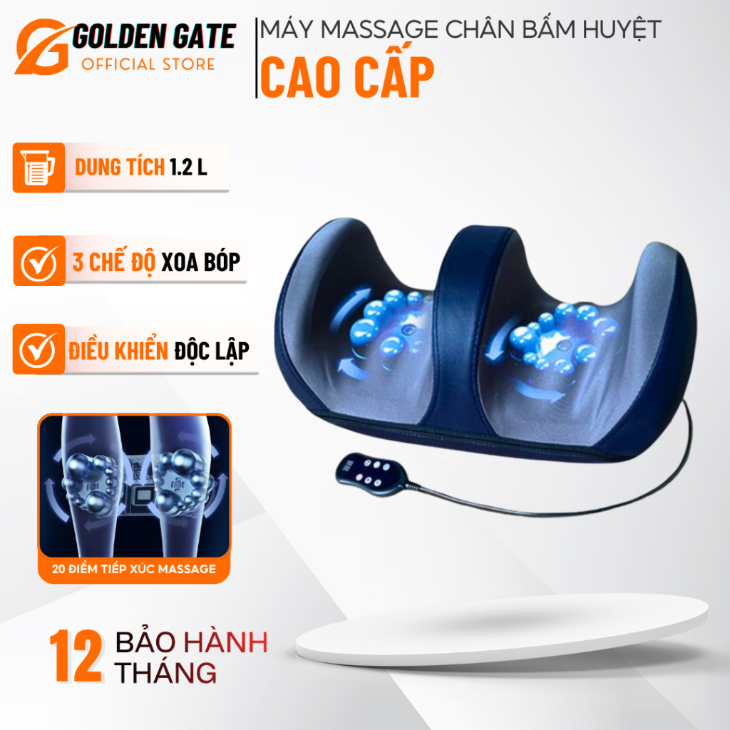 Máy Massage Chân Bấm Huyệt Cao Cấp 3 Chế Độ Xoa Bóp Bàn Chân Tự Động Cho Người Lớn, Dân Văn Phòng