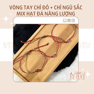  Vòng tay chỉ đỏ ngũ sắc đá năng lượng - Chibaytarot 