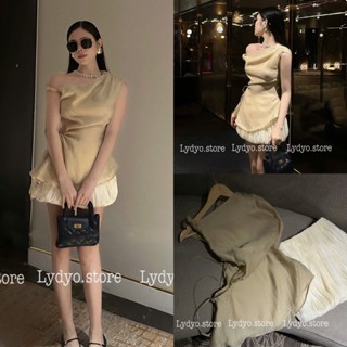 Set váy đầm áo lệch vai trễ vai, voan tơ phối chân váy boom bí ánh kim thiết kế cao cấp sang chảnh dự tiệc cưới, sự kiện