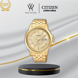  Đồng Hồ Nam Citizen BF2013-56P Màu Vàng Gold Tone Dây Kim Loại Mạ Vàng PVD Mặt Kính Khoáng 41mm Kháng Nước Chính Hãng 