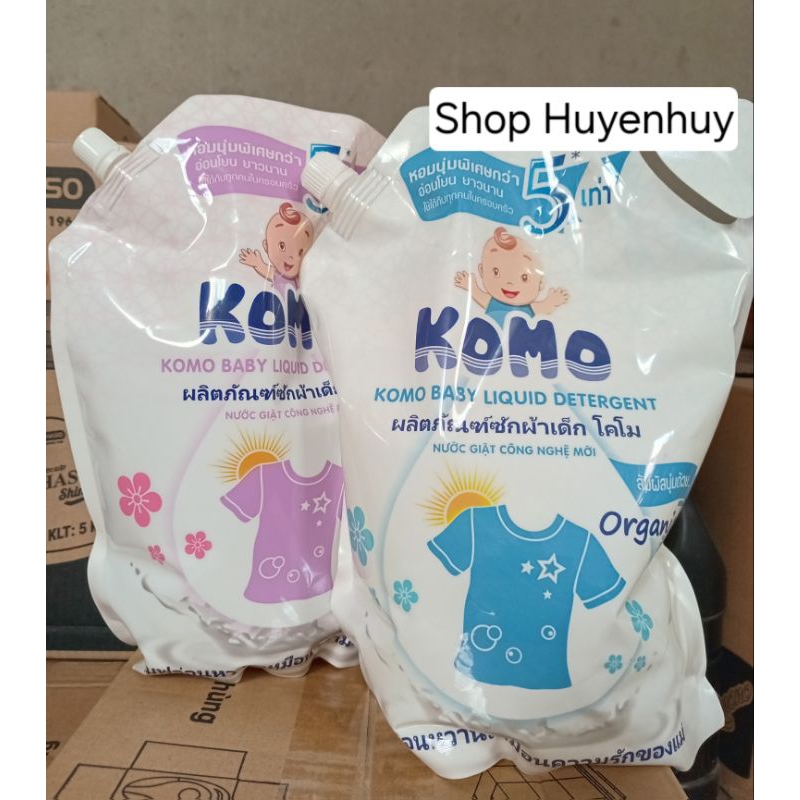 Combo 2 túi nước giặt xả Komo Organic 2kg