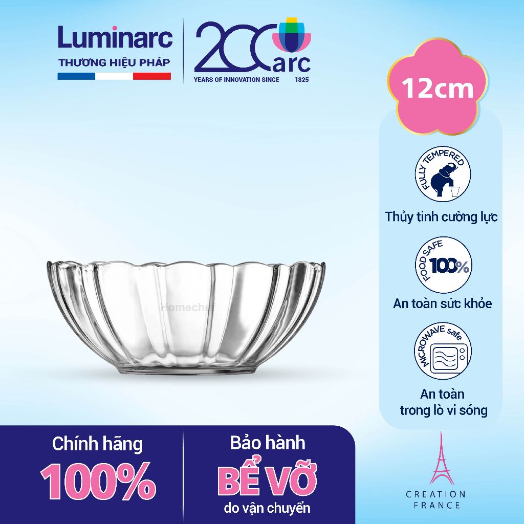 Bát thủy tinh ăn chè Luminarc 12cm G2702 I Hàng chính hãng thương hiệu Pháp