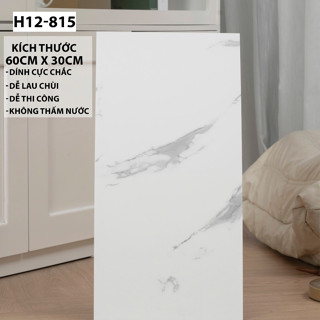 Combo 10 Miếng Xốp dán tường giả đá thạch anh phủ bóng cao cấp, giả gạch men có sẵn keo rán - KT 30x60cm