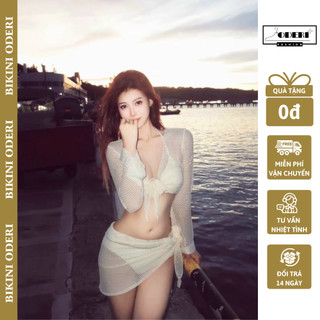  Đồ bơi đi biển ,sét bikini 4 món phối ren thời trang sexy ODERI MS900 