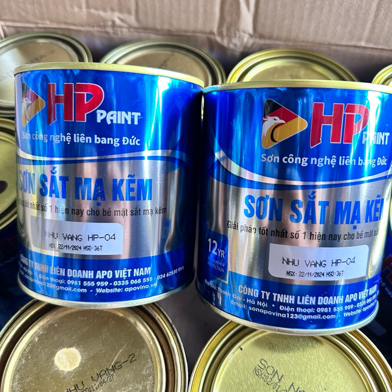 Sơn sắt mạ kẽm Hòa Phát MÀU NHŨ VÀNG loại 0,75kg - Sơn sắt mạ kẽm Hòa Phát