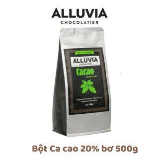  Alluvia | Bột cacao nguyên chất không đường dòng thượng hạng 20% bơ cacao 100% tự nhiên túi 500 gram 