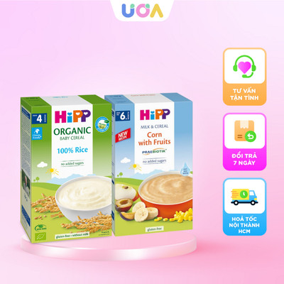 Bột ăn dặm HiPP nhiều vị cho bé từ 4 tháng tuổi trở lên (Hộp)