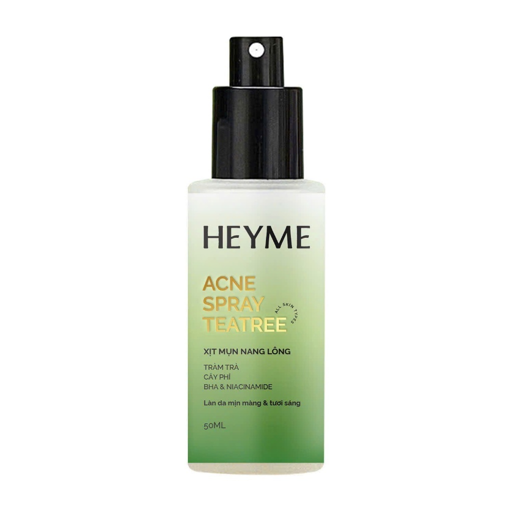 Xịt viê m nang lông HEYME - hỗ trợ giảm mụn v iêm, làm sạch sâu lỗ chân lông, dưỡng da mịn màng