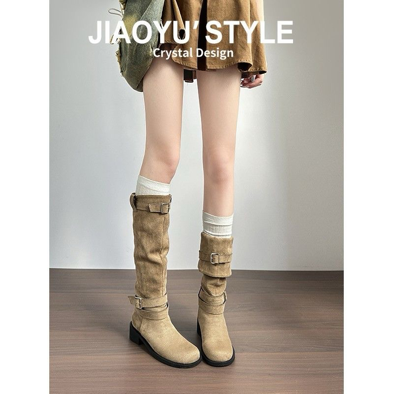 Bốt da độn phối khoá đế cao tự phối nhiều kiểu thời trang trẻ mới QC loại1