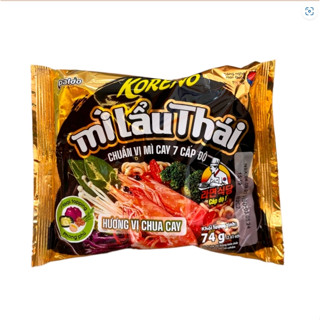 Thùng 20 GÓI MÌ LẨU THÁI KORENO HƯƠNG VỊ CHUA CAY 74Gam