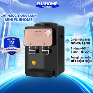 Cây nước nóng lạnh mini Fujihome nhập khẩu để bàn, bình lọc máy nước uống nóng lạnh 2 vòi gia đình tiết kiệm điện