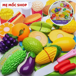 Hộp Cắt Củ Quả Nhựa 43 Chi Tiết Memocshop Đồ Chơi Nhà Bếp, Bộ Đồ Chơi Nấu Ăn Cho Bé