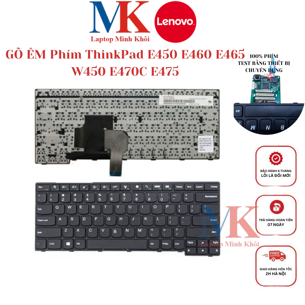 Bàn Phím Lenovo ThinkPad E450 E460 E465 W450 E470C E475 ZIN(GÕ ÊM) LAPTOPMINHKHOI