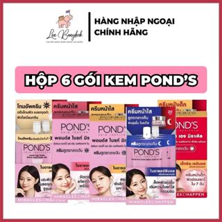 [Mẫu Mới] Hộp 6 Gói Kem Dưỡng Trắng Sáng Da Mặt, Chống Nắng Ponds / Pond's Bright Beauty Miracle Face Thái 7g LEEBANGKOK