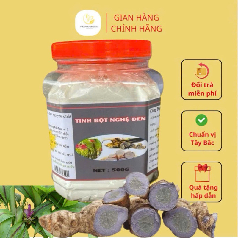 [FreeShip] Tinh Bột Nghệ Đen Nguyên Chất (Thảo Vùng Cao)