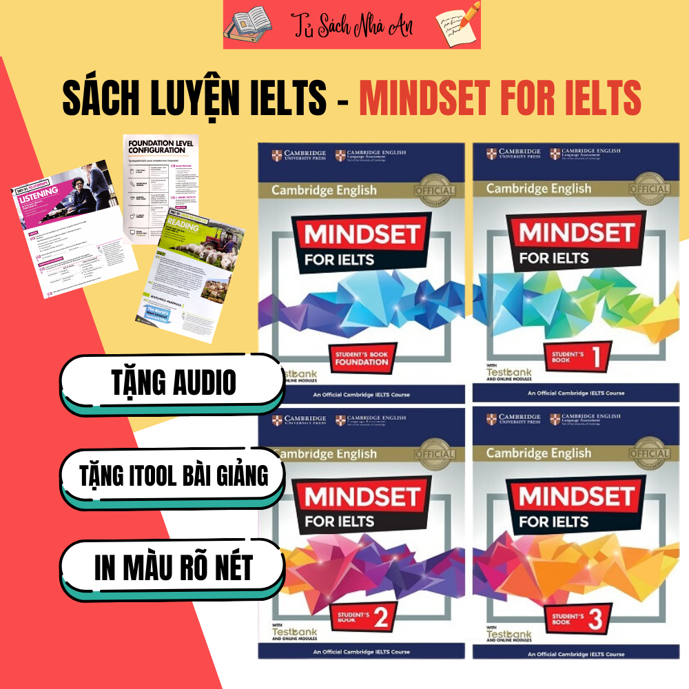 Mindset For IELTS - Foundation,1,2,3 (Lẻ, Trọn bộ)