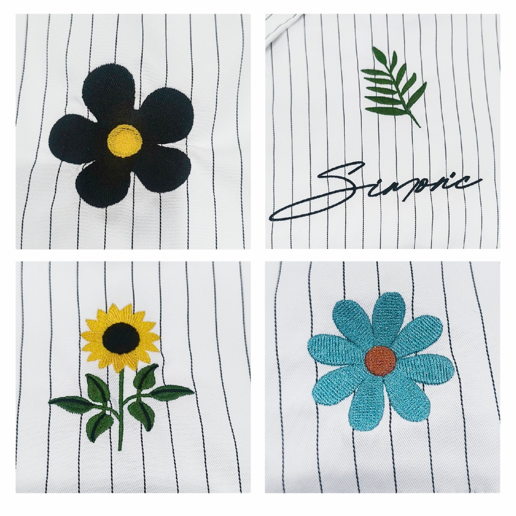 Áo Sơ Mi Boxy Thêu Nổi Sticker Simon'c Fresh Mode - Trắng Vải Tuytsi Tay Lỡ Nam Nữ Local Brand Thời Trang Form Boxy | BigBuy360 - bigbuy360.vn