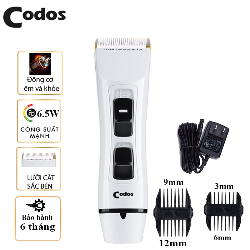 Tông đơ cắt tóc CODOS T6 – Lưỡi gốm chống trầy, cắt êm không rít tóc