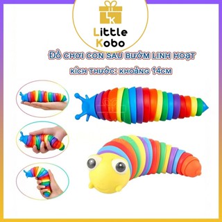 Đồ Chơi Con Sâu Uốn Lượn 3D Có Đèn Nhiều Màu Sắc Size Lớn 18cm Đồ Chơi Trẻ Em Giáo Dục Phát Triển